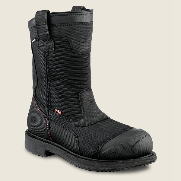 Red Wing Mens Safety Boots - Maxbond - 11-inch Waterproof Toe Pull-on - Black - QBR736509